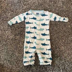 Kickee Pants shark converter gown 3-6 month